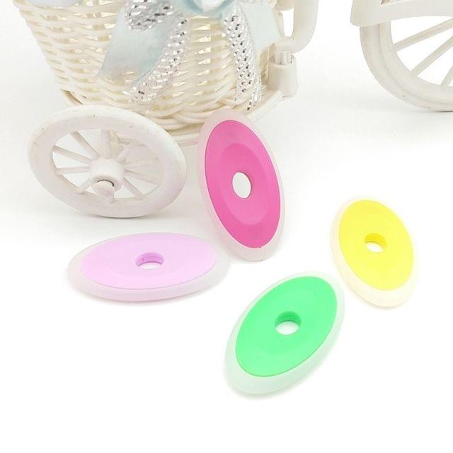 14 PCS Temperature Control Oval Creative Erasable Eraser Office Stationery Random Color Delivery