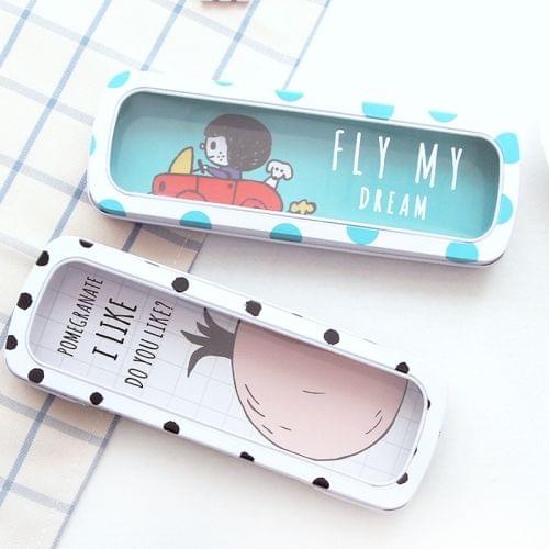 School Supplies Creative Metal Stationery Pencil Case,Random Color Delivery