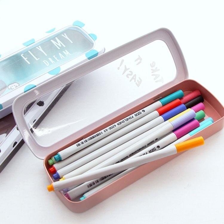 School Supplies Creative Metal Stationery Pencil Case,Random Color Delivery