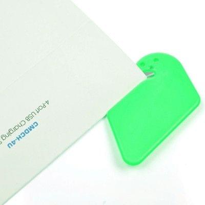 Plastic Mini Letter Knife Letter Mail Envelope Opener Safety Paper Guarded Cutter Blade Office Equipment(Green)