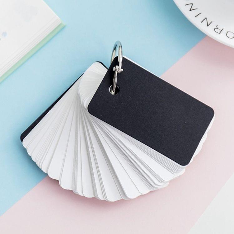 Pack of 8 Binder Ring Easy Flip Flash Card Study Cards Memo Scratch Pads Bookmark, Random Color Delivery