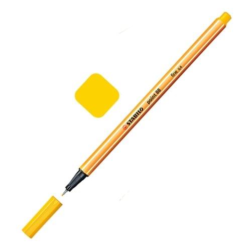 0.4mm Marker Pen Slim Plastic Hook Line Pen Watercolor Sketch Drawing School Art Supplies( Yellow)