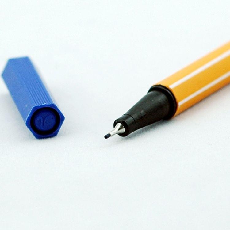 0.4mm Marker Pen Slim Plastic Hook Line Pen Watercolor Sketch Drawing School Art Supplies( Yellow)