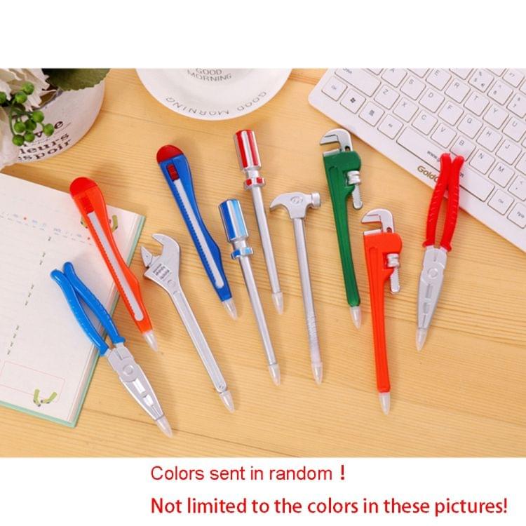 2 PCS Hardware Tool Series Ballpoint Pen Stylish Tool Shape Pen Students School Office Stationary Kid Gift Random Color Delivery