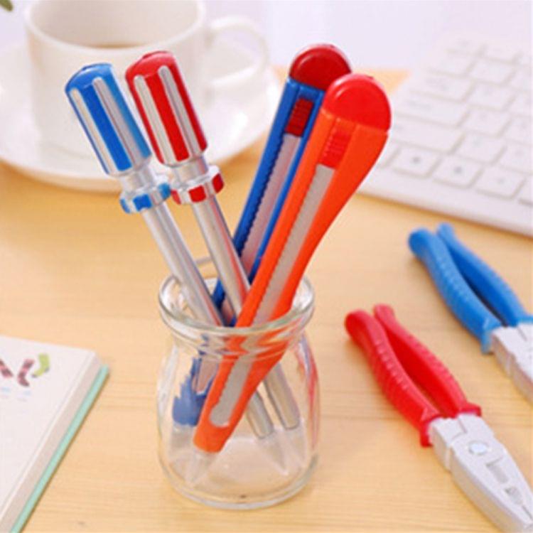 2 PCS Hardware Tool Series Ballpoint Pen Stylish Tool Shape Pen Students School Office Stationary Kid Gift Random Color Delivery