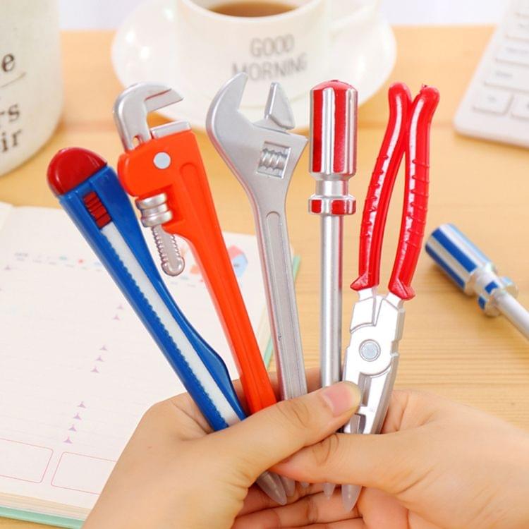 2 PCS Hardware Tool Series Ballpoint Pen Stylish Tool Shape Pen Students School Office Stationary Kid Gift Random Color Delivery