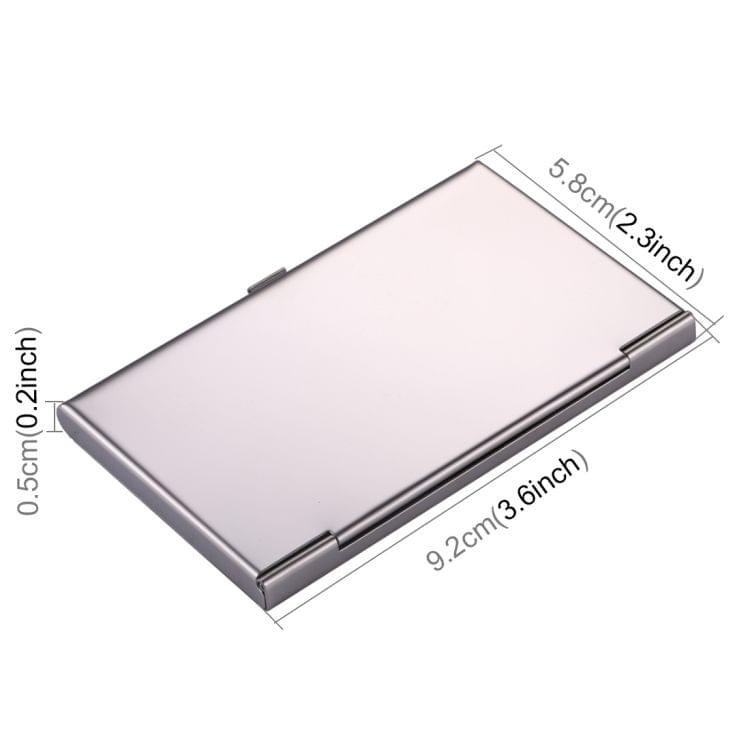 Portable Classic Metal Business Name Card Case Card Box, Size: 9.2*5.8*0.5cm