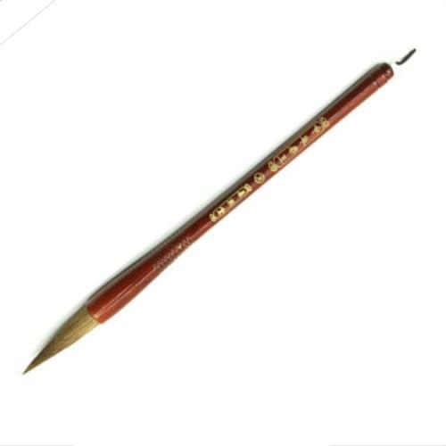 Wooden Writing Brushes Wolf Hair Traditional Calligraphy Painting Practice Script Supply (M)