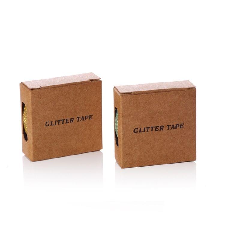 Flash Washi Sticky Paper Tape Label DIY Decorative Tape, Length: 10m(Orange)