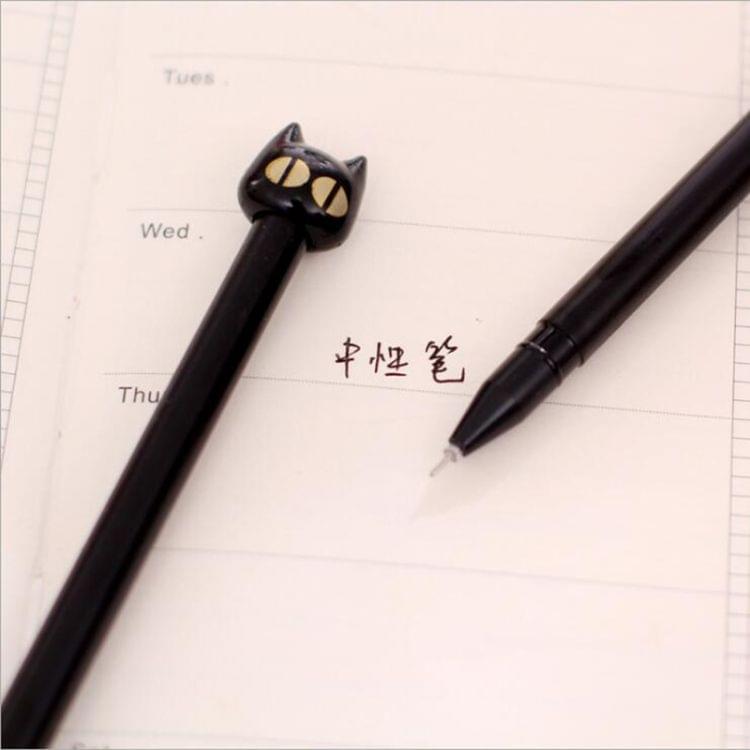 3 PCS Creative Stationery Little Devil 0.5mm Gel Pen Stationery(Gold eye)