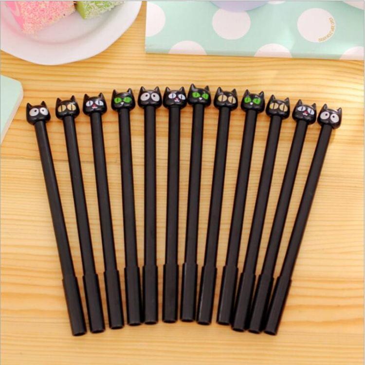 3 PCS Creative Stationery Little Devil 0.5mm Gel Pen Stationery(Gold eye)