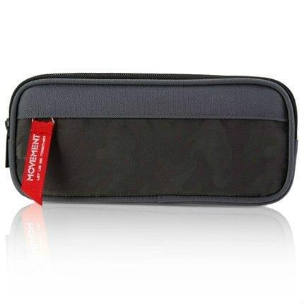 Camouflage Pencilcase Nylon Canvas Double Zipper Pen Bag(Navy Grey)
