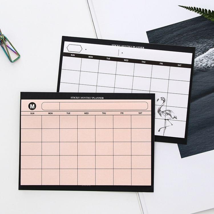 30 Sheets Weekly Planner Sticky Notes Cute Stationery Office Paper Memo Pad(White)