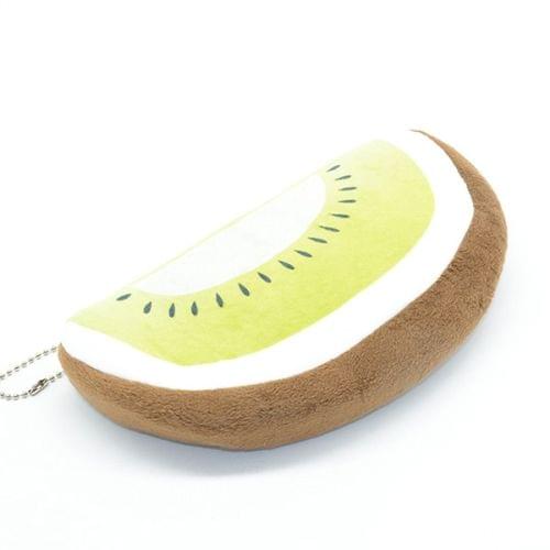 Creative Cute Kawaii Plush Fruits Pencil Case Fruit Pencil Bag(Kiwi)