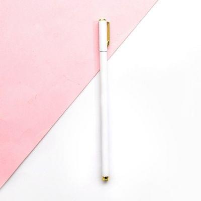 Small Fresh Candy Color Simple Thin Rod Metal Gel Pen(Metal gel pen-2050 white rod)