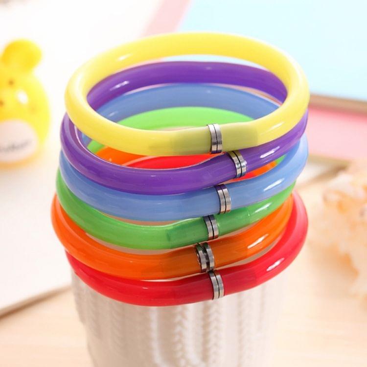 10 PCS Candy Color Ball Point Pen Bracelet Pen Students Pen Stationery Supplies Random Color Delivery