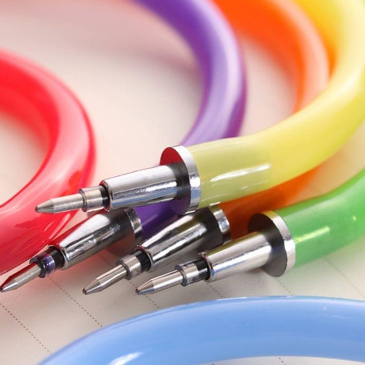 10 PCS Candy Color Ball Point Pen Bracelet Pen Students Pen Stationery Supplies Random Color Delivery