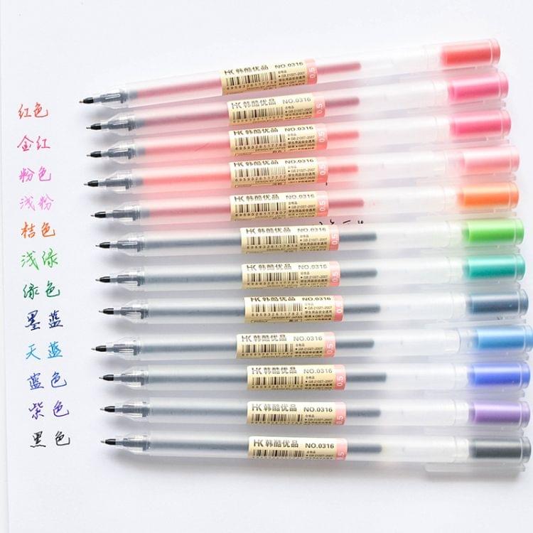 0.5mm Colour Ink Marker Gel Pens School Office Supplies 12 Color Suit