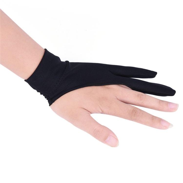 10 PCS 2 Finger Anti-fouling Drawing Glove for Graphics Drawing Tablet, Both for Right and Left Hand(For  women)