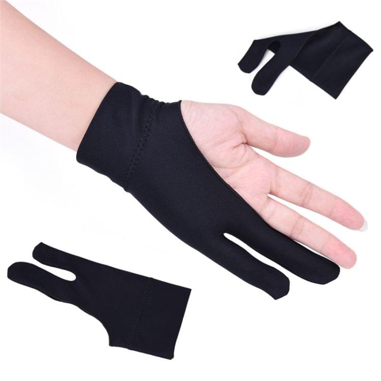 10 PCS 2 Finger Anti-fouling Drawing Glove for Graphics Drawing Tablet, Both for Right and Left Hand(For  women)