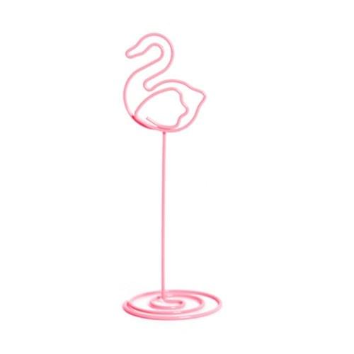 Wedding Place Card Holder Photo Clip Table Number Stand(Flamingo)