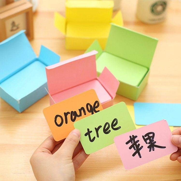 5 Boxes (About 90 PCS in One Box) Blank DIY Greeting Card Graffiti Rounded Small Card Blank Small Handwritten Paper Card Message Word Card(Pink)