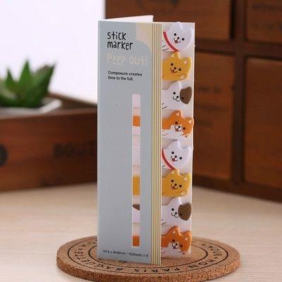 2 PCS Mini Cute Cartoon Animals Memo Pad Sticky Notes Notebook Stationery Note Paper Stickers School Supplies Dog