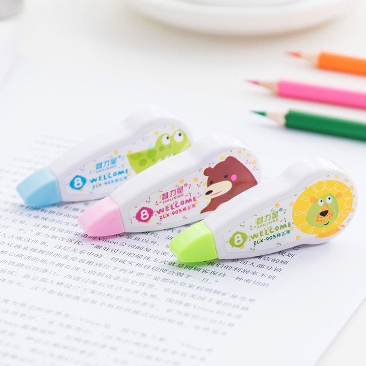 3 PCS Creative Cartoon Animal Correction Belt Student Stationery School Supplies Color Random Delivery