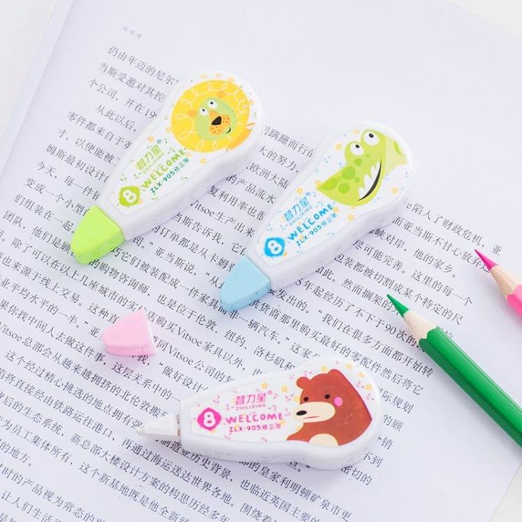 3 PCS Creative Cartoon Animal Correction Belt Student Stationery School Supplies Color Random Delivery