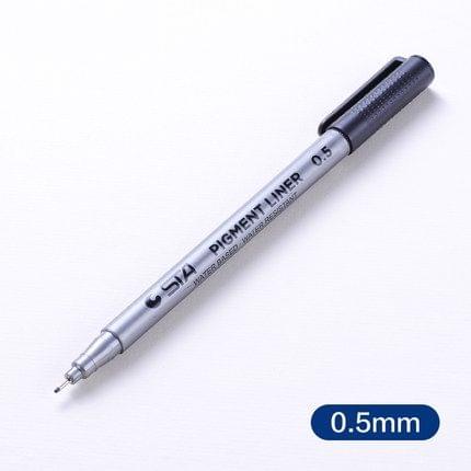 Micron Ink Marker Pen Black Fineliner Sketching Pens 0.5mm