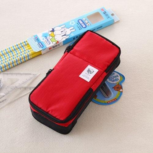 Multifunction School Pencil Case Bags Boys Large Capacity Pen Curtain Box Kids Gift(Red)