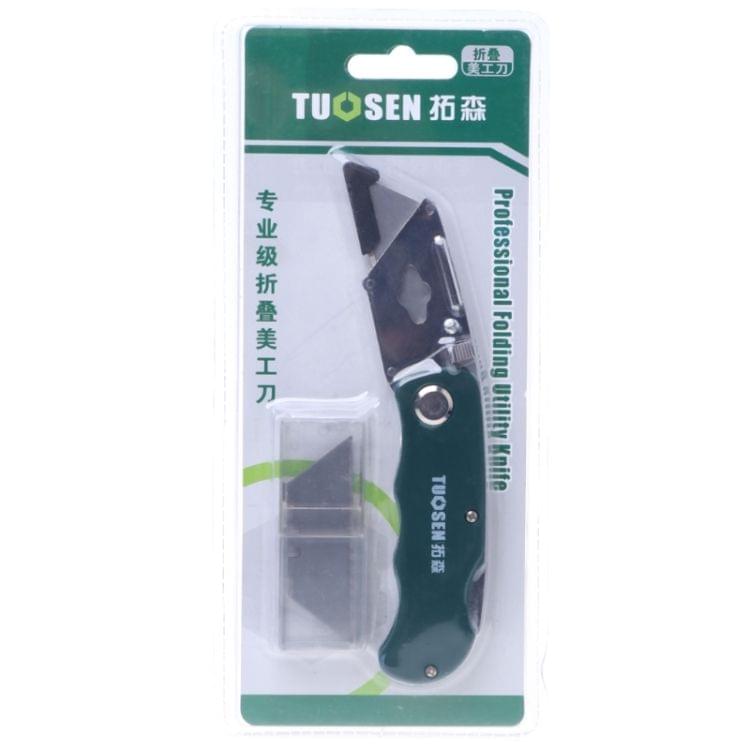 Stainless Steel Folding Utility Knife Woodworking Outdoor Camping Cutter(Plastic)