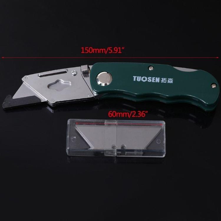 Stainless Steel Folding Utility Knife Woodworking Outdoor Camping Cutter(Plastic)