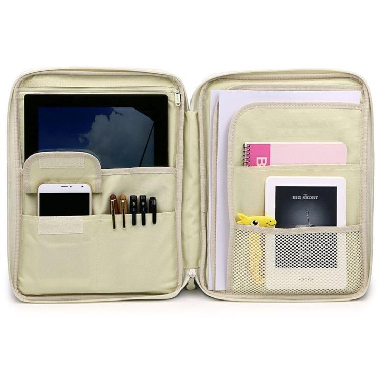 Office Supplies Multi-purpose Zipper Document Folder A4 Storage Bag (navy)