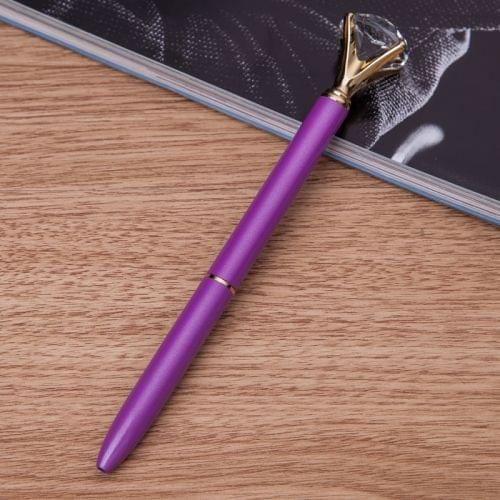 3 PCS School Stationery Office Supplies Crystal Ball Pens Ballpen Large Diamond Ballpoint Pens