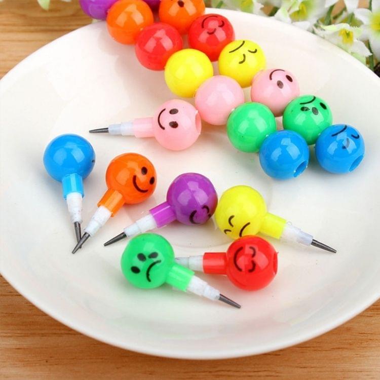 10 PCS Creative Stationery Children Cartoon Candy Colorful Do Not Cut Pencil