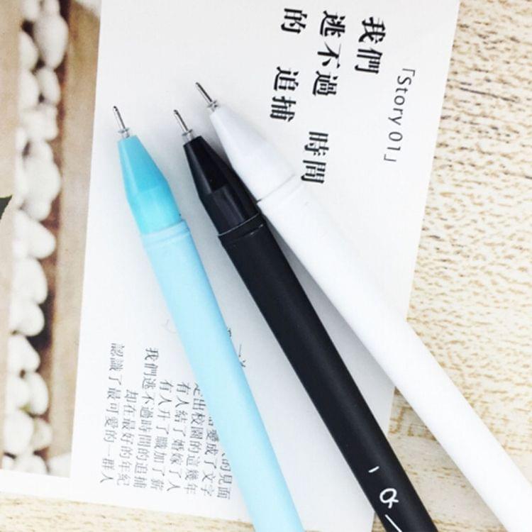 20 PCS Creative with Text 0.5mm Black Signing Pen Neutral Pen, Random Style Delivery