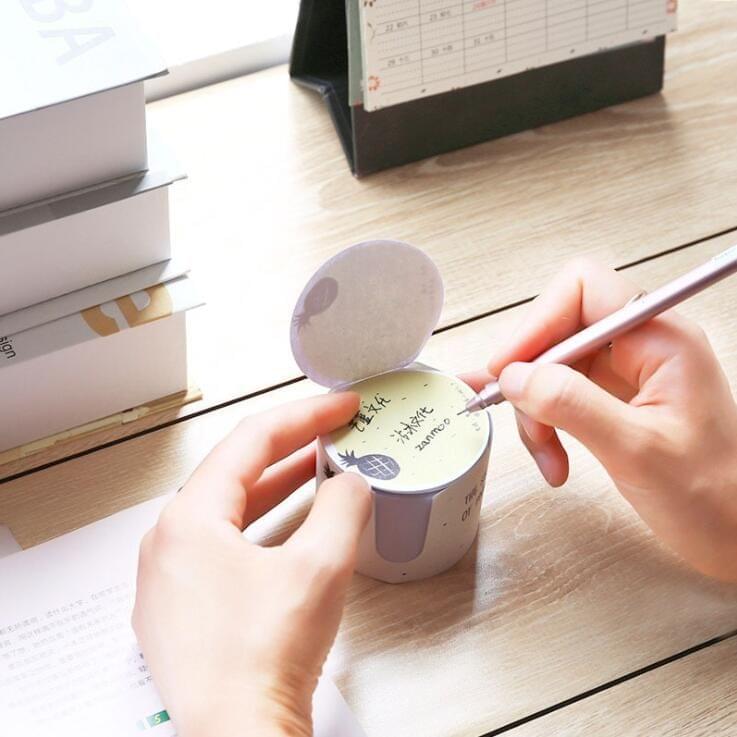 400 Sheets Creative Cute Fruit Cup Shaped Memo Pads Message Note Paper Message Sticky Note(Watermelon)
