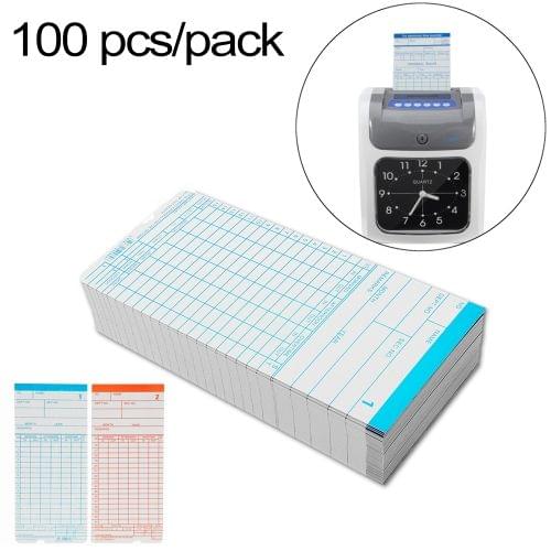 100 PCS Paper Time Card