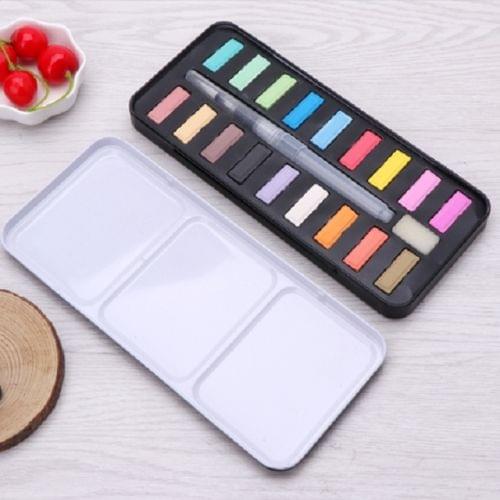 Solid Watercolor Paint Set Portable Drawing Acrylic Art Painting Supplies(18 colors)