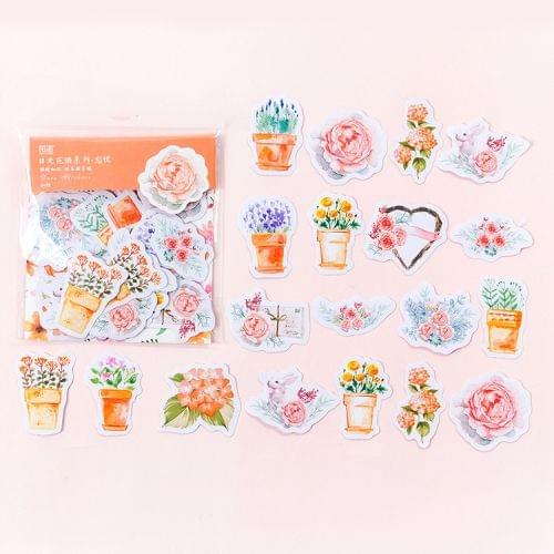 Journal Decoracion Cute Diary Flower Stickers Scrapbooking Flakes (Multicolor)