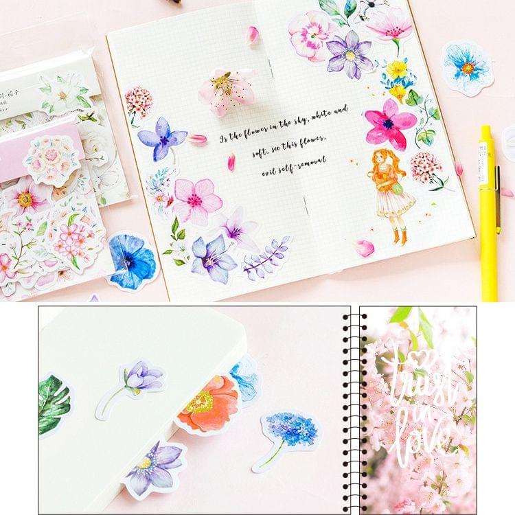 Journal Decoracion Cute Diary Flower Stickers Scrapbooking Flakes (Multicolor)
