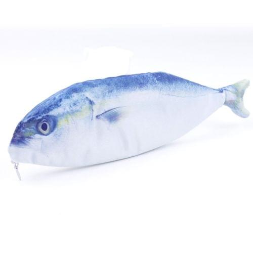 Creative Fish Shape Pencil Case Kawaii Cloth Pencils Bags School Supplies Stationery Pen Bag Gifts(Blue)