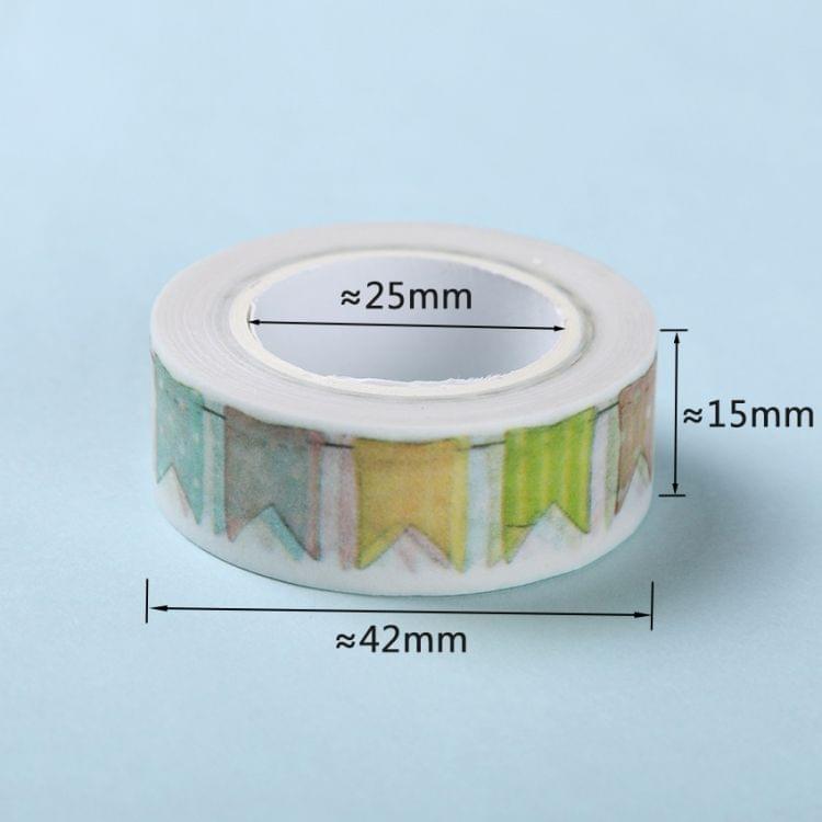 10 PCS Color Flag Paper Tape DIY Decoration Scrapbooking Planner Masking Tape Adhesive Tape Kawaii Stationery