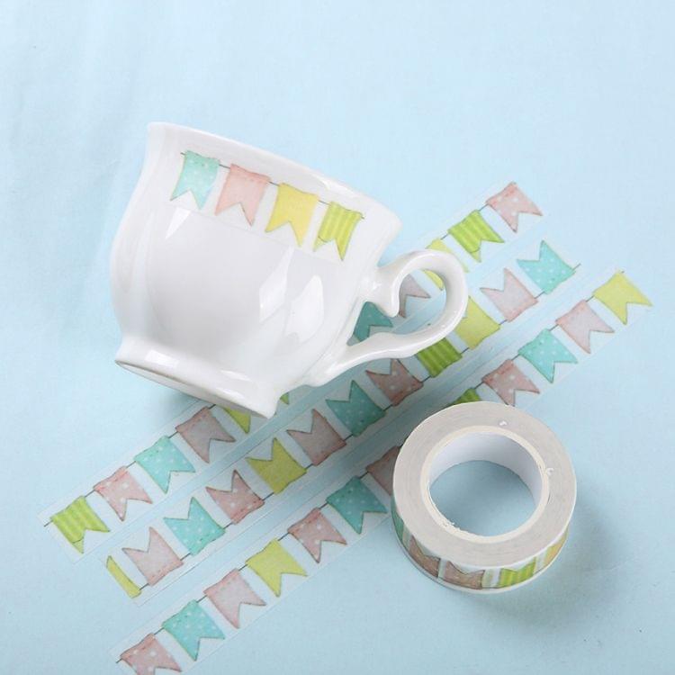 10 PCS Color Flag Paper Tape DIY Decoration Scrapbooking Planner Masking Tape Adhesive Tape Kawaii Stationery