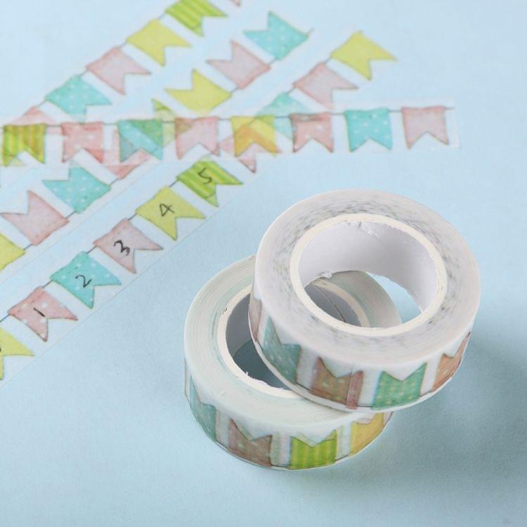 10 PCS Color Flag Paper Tape DIY Decoration Scrapbooking Planner Masking Tape Adhesive Tape Kawaii Stationery