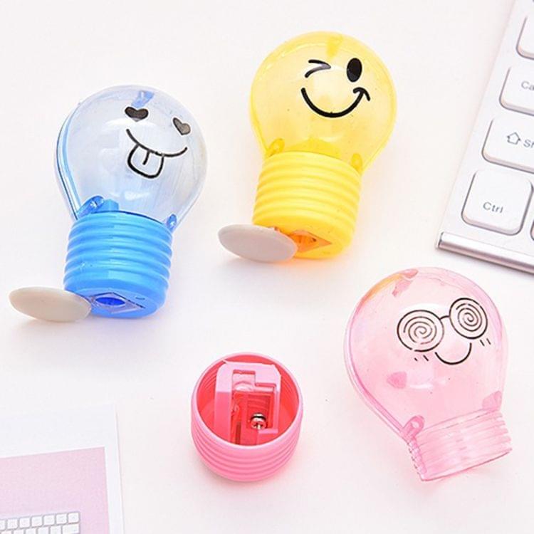 Bulb Style Pencil Sharpener Creative Emotions Plastic Pencil Sharpener, Random Color Delivery