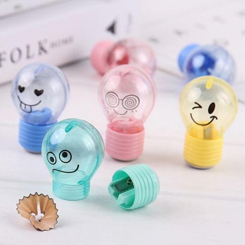 Bulb Style Pencil Sharpener Creative Emotions Plastic Pencil Sharpener, Random Color Delivery