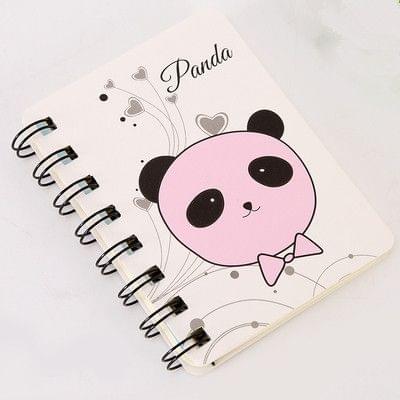 3 PCS Cute Animals Mini Spiral Notebook Agenda  Daily Weekly Planner Time Organizer School Supplies(Panda)