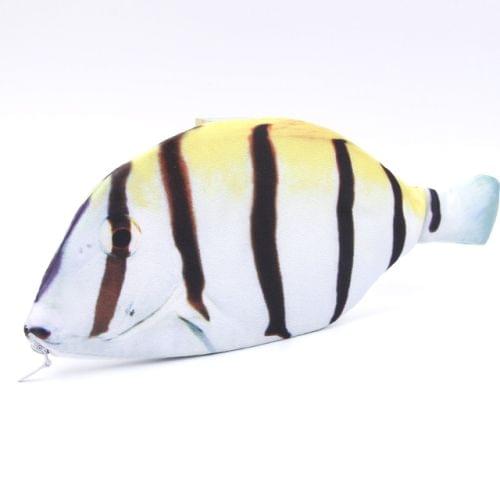 Creative Fish Shape Pencil Case Kawaii Cloth Pencils Bags School Supplies Stationery Pen Bag Gifts(Stripe)